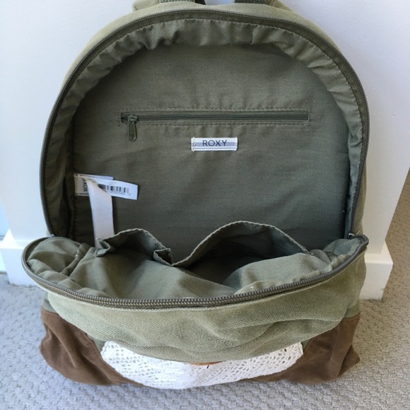 Roxy - Canvas Backpack w/ Crochet Detail - Picture 7 of 9
